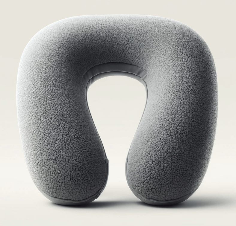 Un oreiller de voyage en mousse à mémoire de forme offrant un excellent maintien cervical et un confort optimal pour les longs trajets.