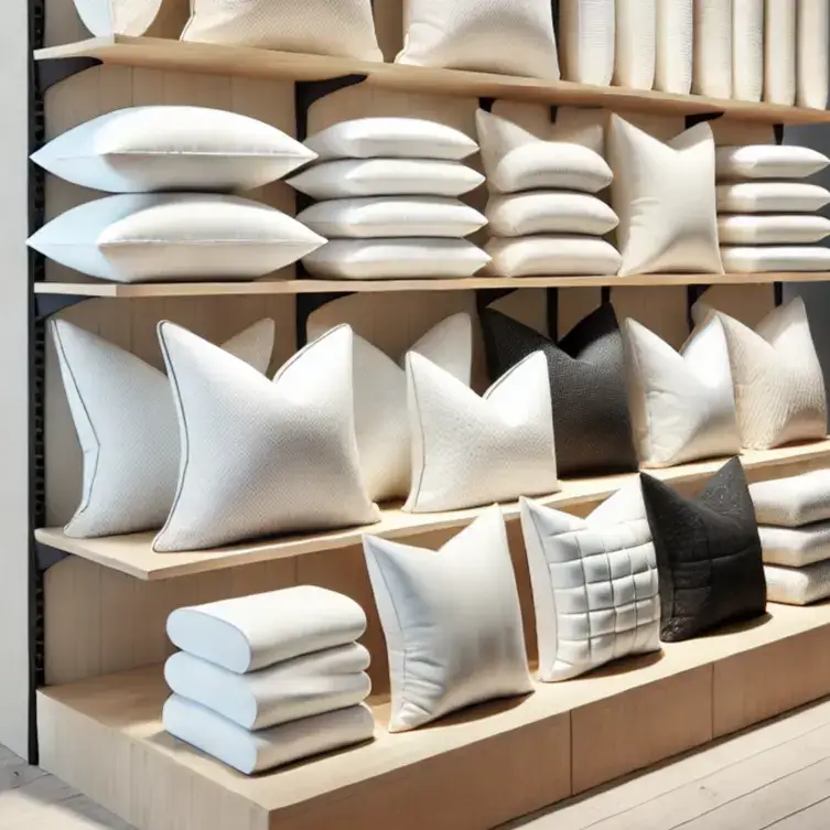 étalage taies et housses pour oreiller ergonomique