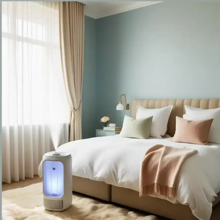 Chambre cocooning avec humidificateur d’air pour un sommeil naturel – bienetreetconfort