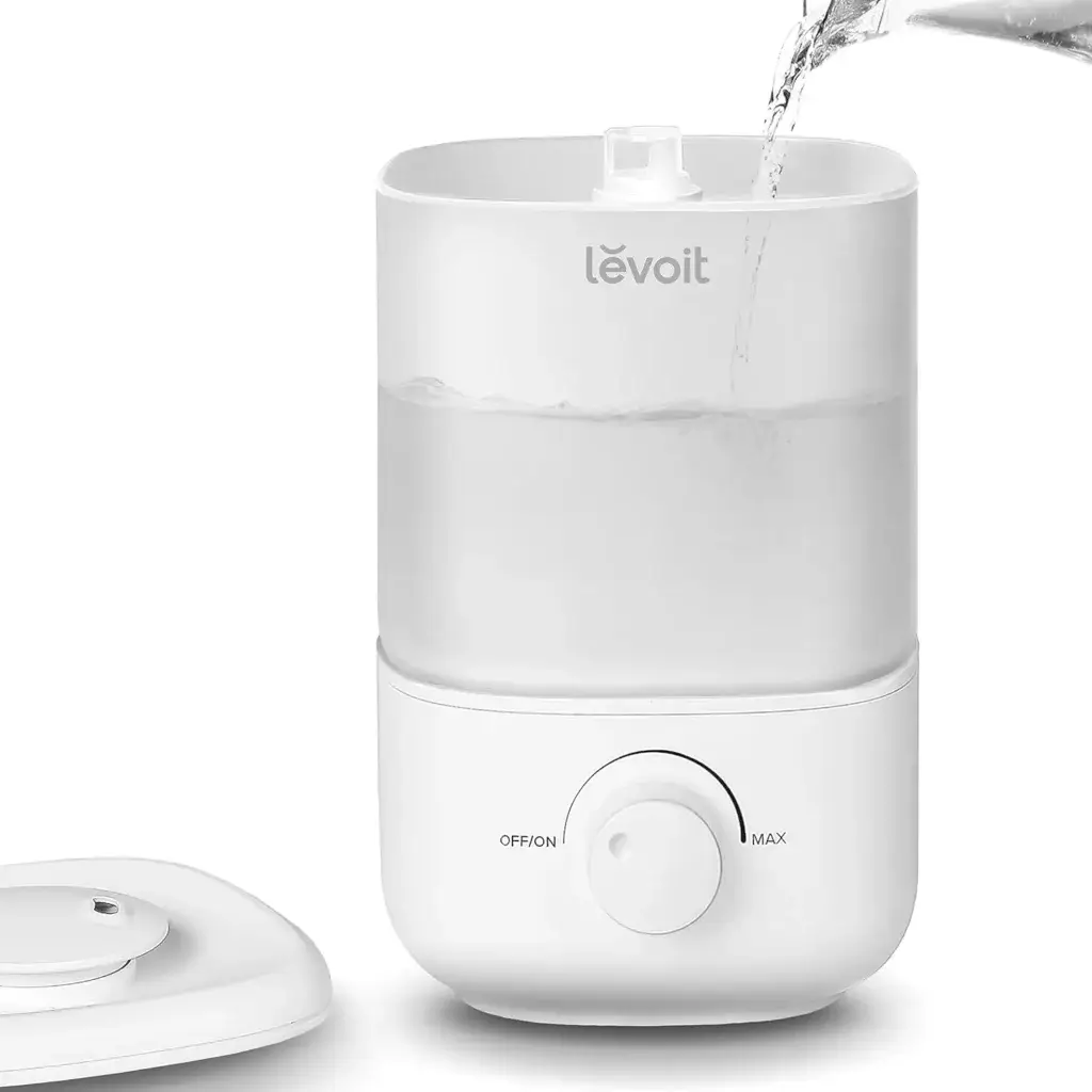 Levoit humidificateur 2,5 L silencieux – humidificateur ultrasonique chambre bébé et adulte, arrêt automatique, 26 dB, jusqu’à 25h d’autonomie