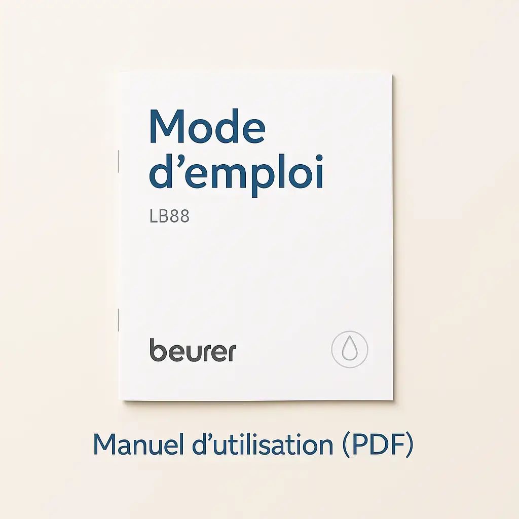 Mockup du guide d'utilisation Beurer LB88 à télécharger