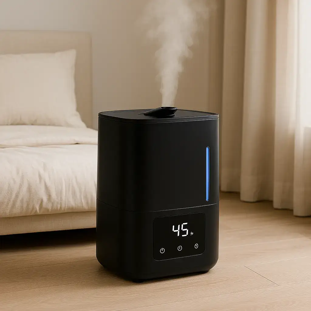Humidificateur CONOPU 6L test 2025 : modèle noir 48% humidité, ultra-silencieux chambre, brume froide 6L autonomie 60h