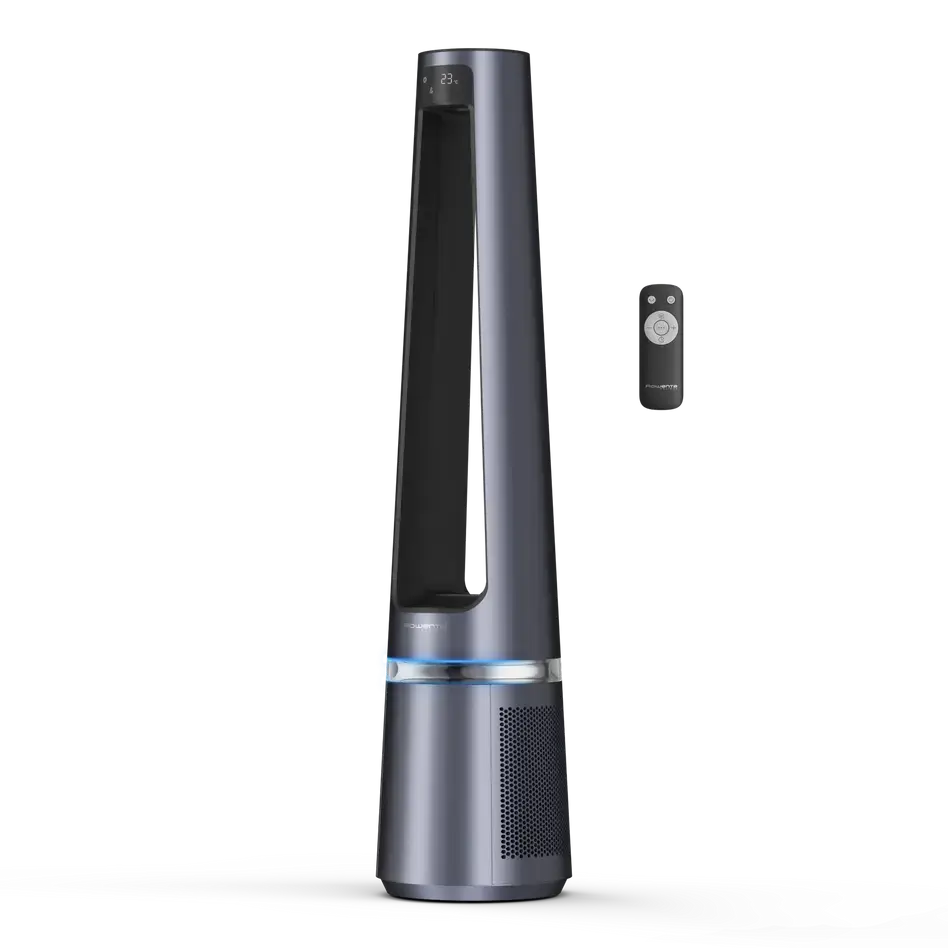 Ventilateur colonne silencieux Rowenta Eclipse QU5030F0 – modèle avec 12 vitesses et finition haut de gamme