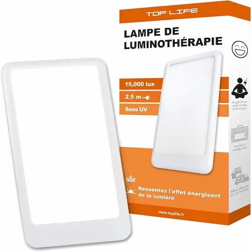 photo produit lampe Top life et sa boite d'emballage
