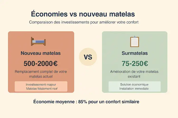 Comparaison du coût  – investissement et économies moyennes