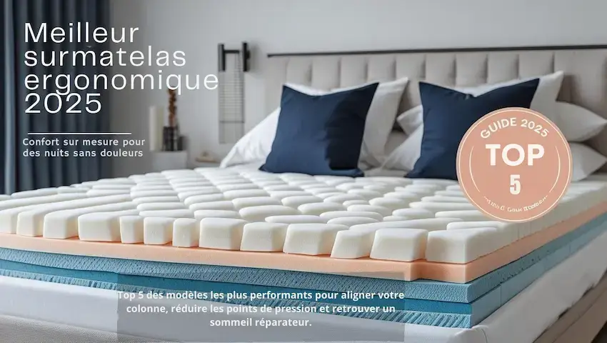 Meilleur surmatelas ergonomique 2025 – Top 5 et guide complet pour un sommeil réparateur