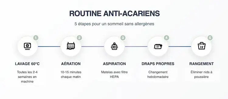 Routine entretien literie anti-acariens : 5 étapes pour éliminer allergènes