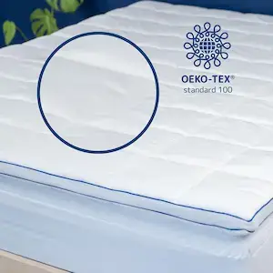 Surmatelas Restbulle blanc avec certification Oeko-Tex Standard 100