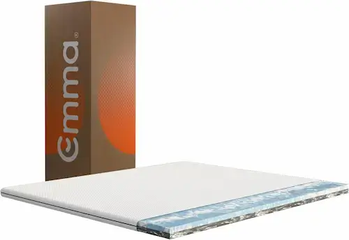 Image produit surmatelas Emma Premium avec sa boîte d'emballage