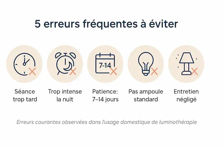 Les 5 erreurs courantes à éviter avec la luminothérapie et le réveil lumineux
