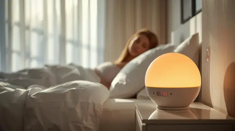 Réveil naturel et doux avec simulateur aube Philips bienfaits sommeil chronobiologie