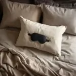 Masque de nuit : gadget ou véritable allié du sommeil ? Décryptage lucide (2025) Masque de nuit noir posé sur un oreiller beige – ambiance chambre douce et neutre.