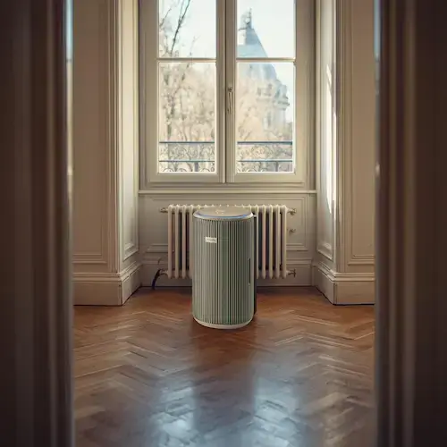 Purificateur d’air Philips AC3210 PureProtect 3200 dans une pièce lumineuse