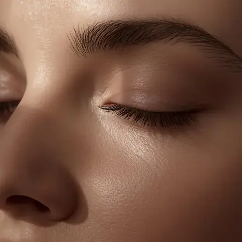 Gros plan de paupières fermées illustrant la perception de la lumière pendant le sommeil