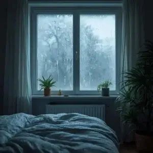 Quel déshumidificateur choisir ? 6 critères décisifs en 2026 ondensation sur une fenêtre de chambre causée par un excès d’humidité intérieure